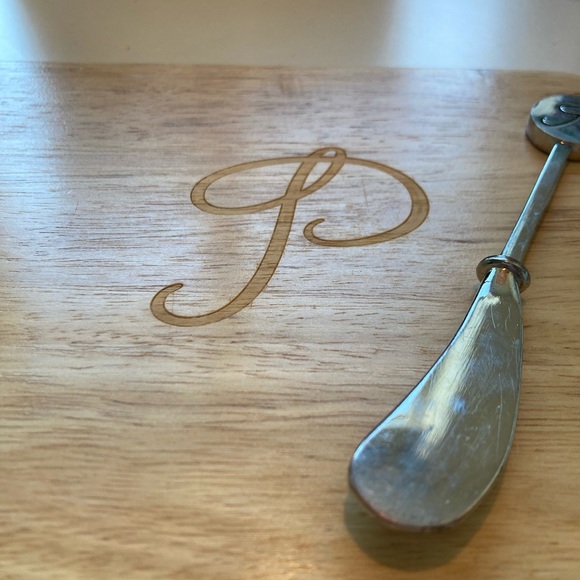 Indigo Monogrammed Cheese Board - Picture 5 of 5